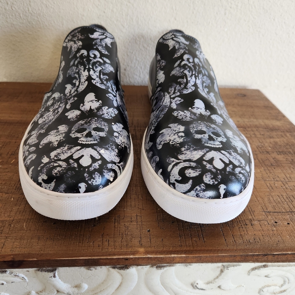 Robert Graham Mens Riverland Floral Leather Slip-On Sneakers Size 13 - Picture 2 of 14
